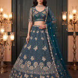 Glorious Beads Work Wedding Lehenga