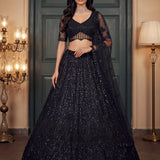 Glorious Beads Work Wedding Lehenga