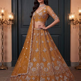 Glorious Beads Work Wedding Lehenga