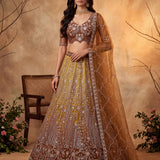 Royal Net Embroidered Wedding Lehenga