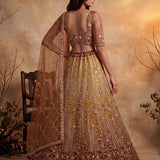 Royal Net Embroidered Wedding Lehenga