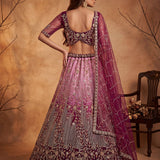 Royal Net Embroidered Wedding Lehenga