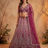 Royal Net Embroidered Wedding Lehenga