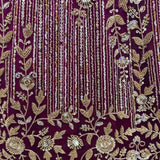 Royal Net Embroidered Wedding Lehenga