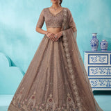 Crystal Beads Work Indian Wedding Lehenga