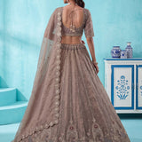 Crystal Beads Work Indian Wedding Lehenga