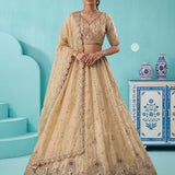 Crystal Beads Work Indian Wedding Lehenga