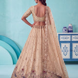 Crystal Beads Work Indian Wedding Lehenga