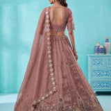 Crystal Beads Work Indian Wedding Lehenga