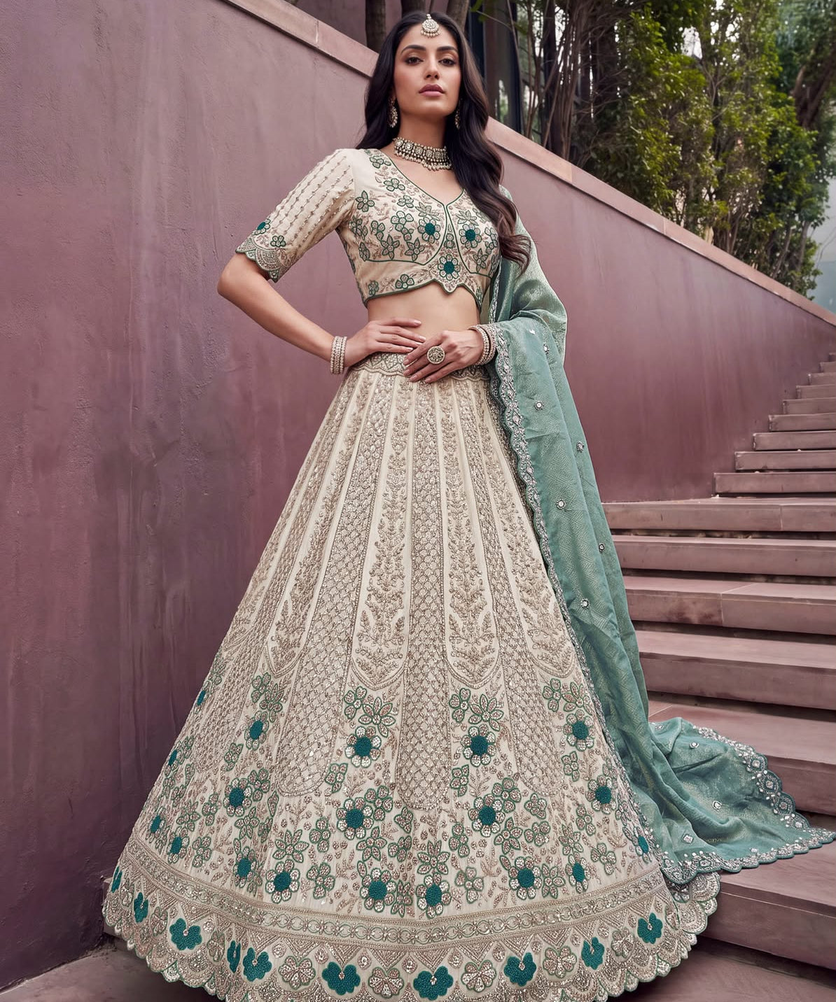 Majesty Bridal Motif Work Lehenga
