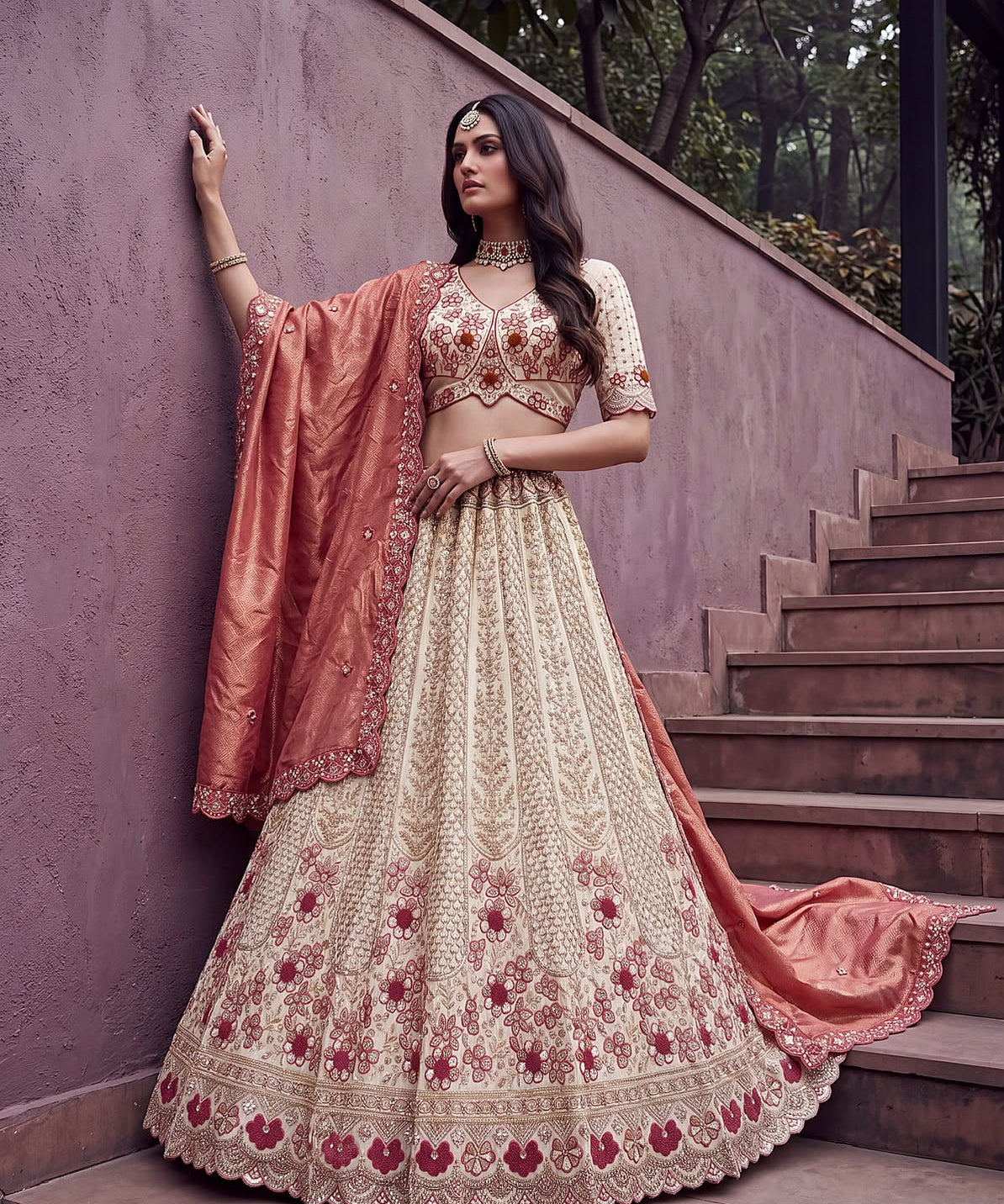 Majesty Bridal Motif Work Lehenga