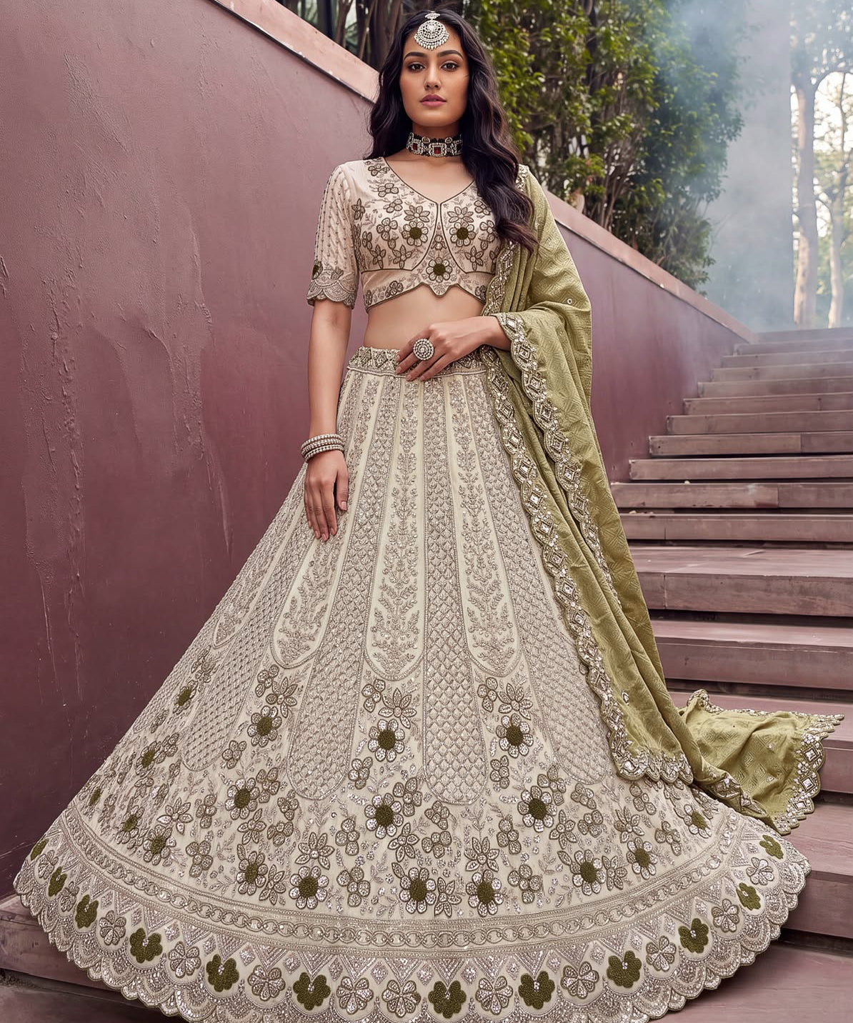 Majesty Bridal Motif Work Lehenga