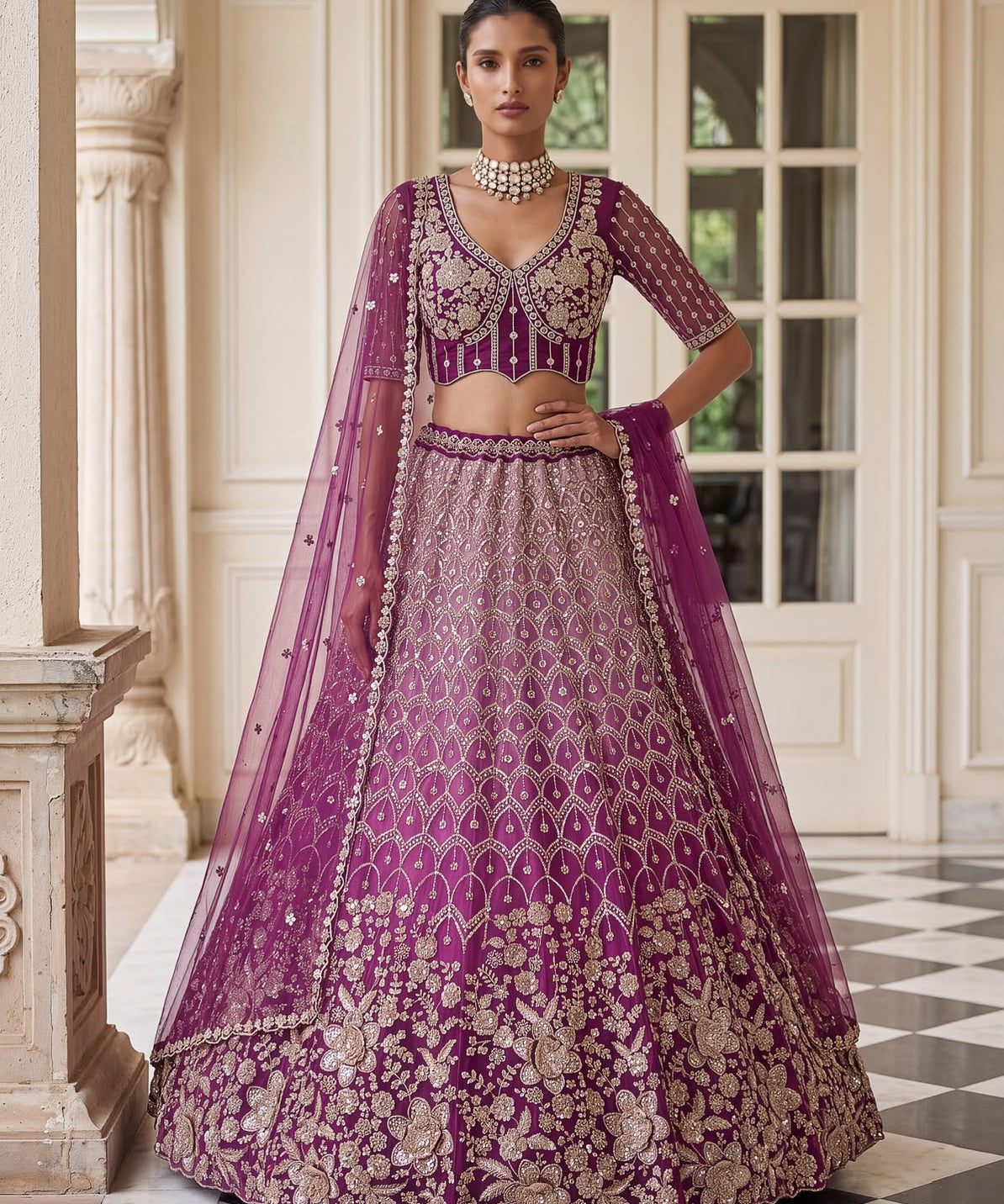 Luxurious Wedding Embroidered Lehenga