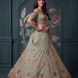 Magnificent Peacock Handwork Lehenga