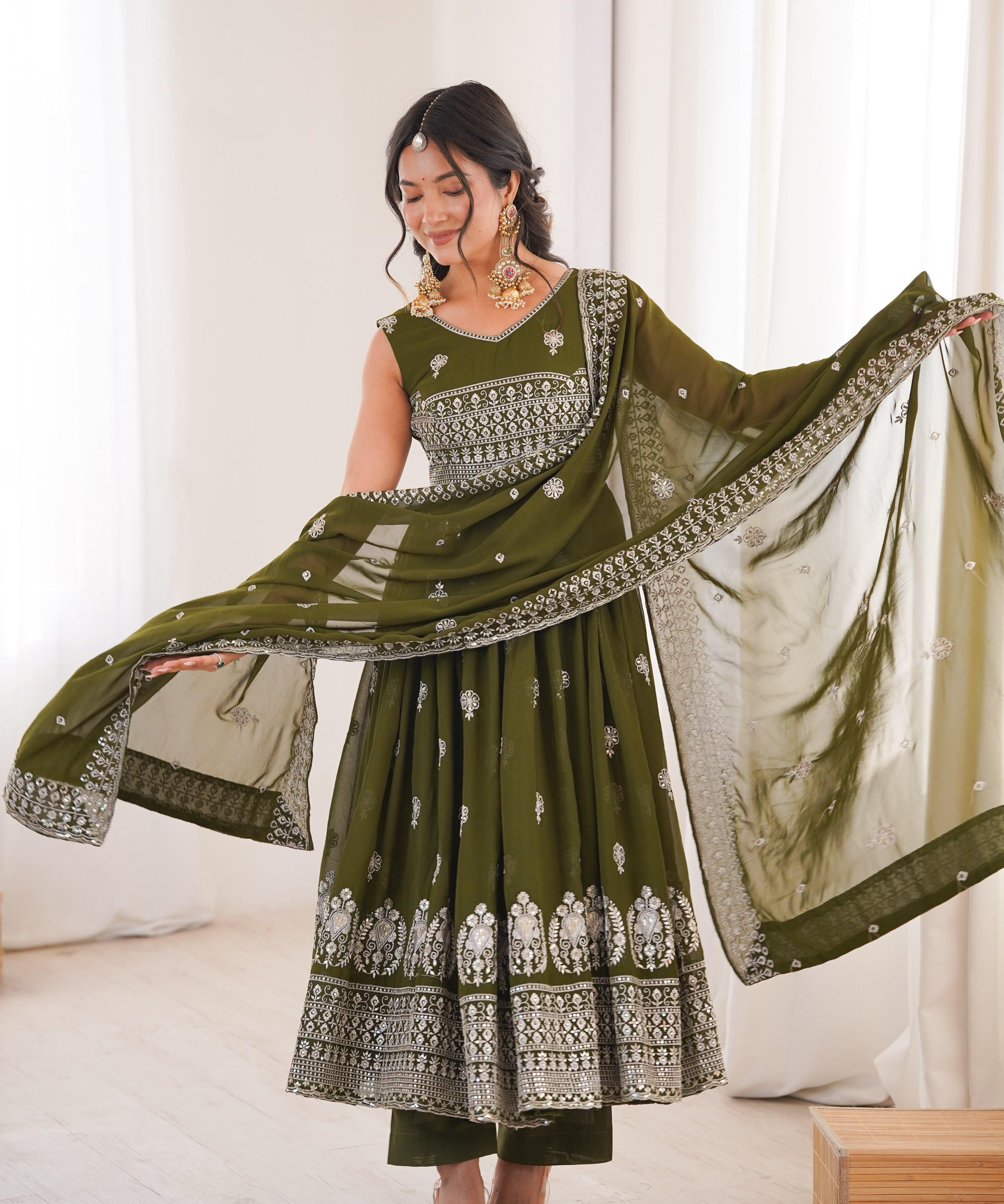Showcasing Georgette Anarkali Suit