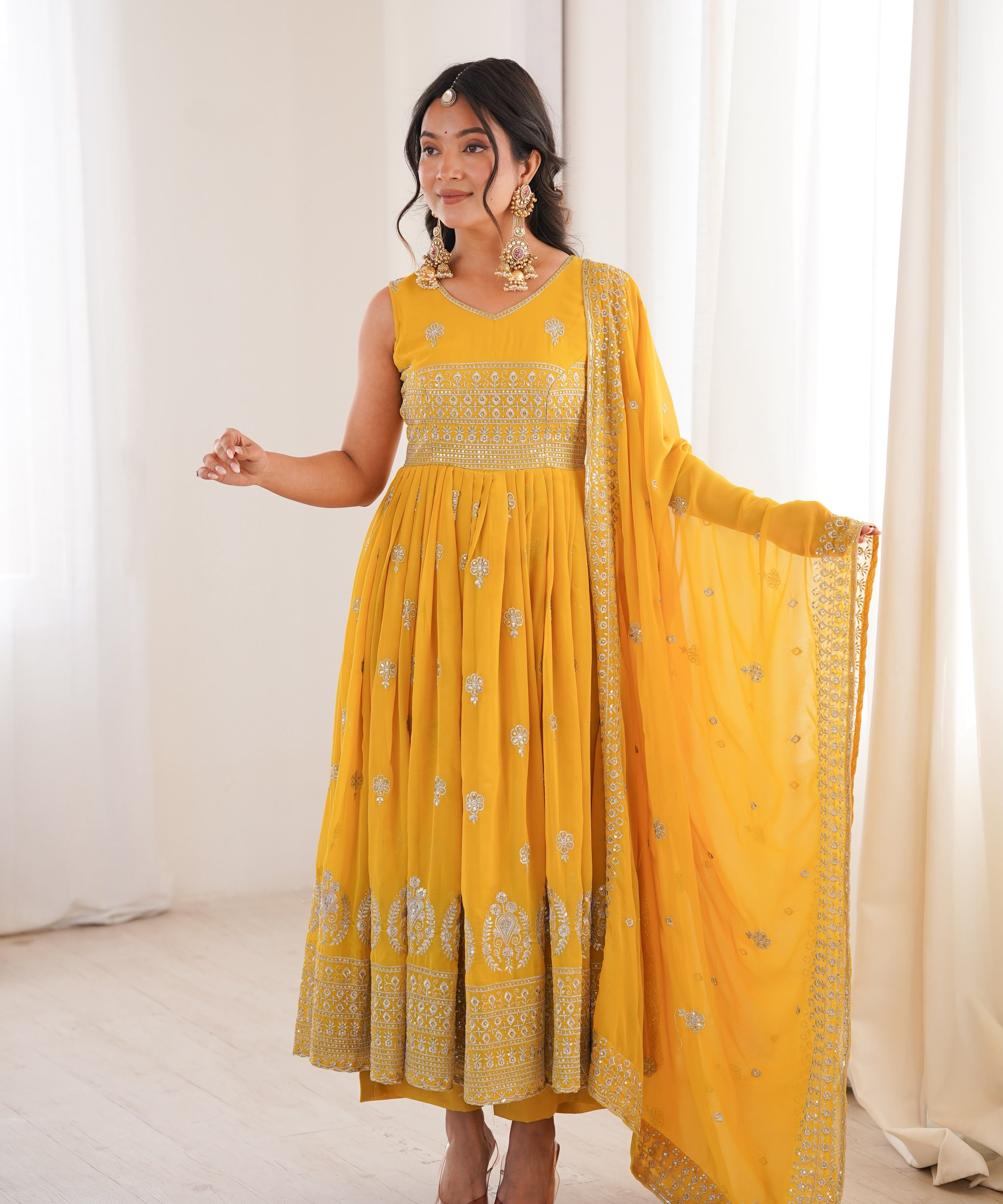 Showcasing Georgette Anarkali Suit