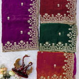 Premium Space Silk Embroidered Saree