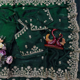 Premium Space Silk Embroidered Saree