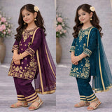 Trending Silk Kids Top Plazzo