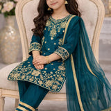 Trending Silk Kids Top Plazzo