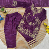 Trending Silk Kids Top Plazzo