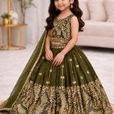 Beautiful Kids Silk Embroidered Lehenga