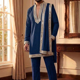 Royal Men's Mirror Work Kurta