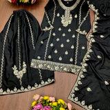 Shasiya Embroidered Chinon Top Sharara