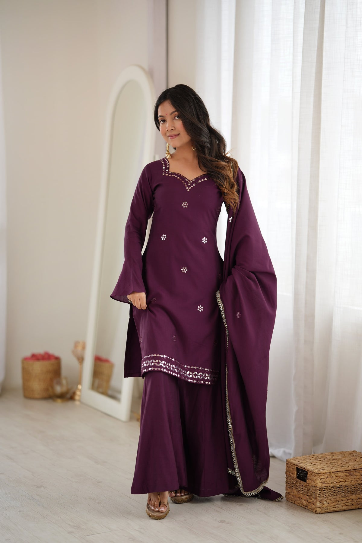 Fantastic Wine Roman Silk Suit