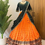 South Indian Vichitra Silk Lehenga