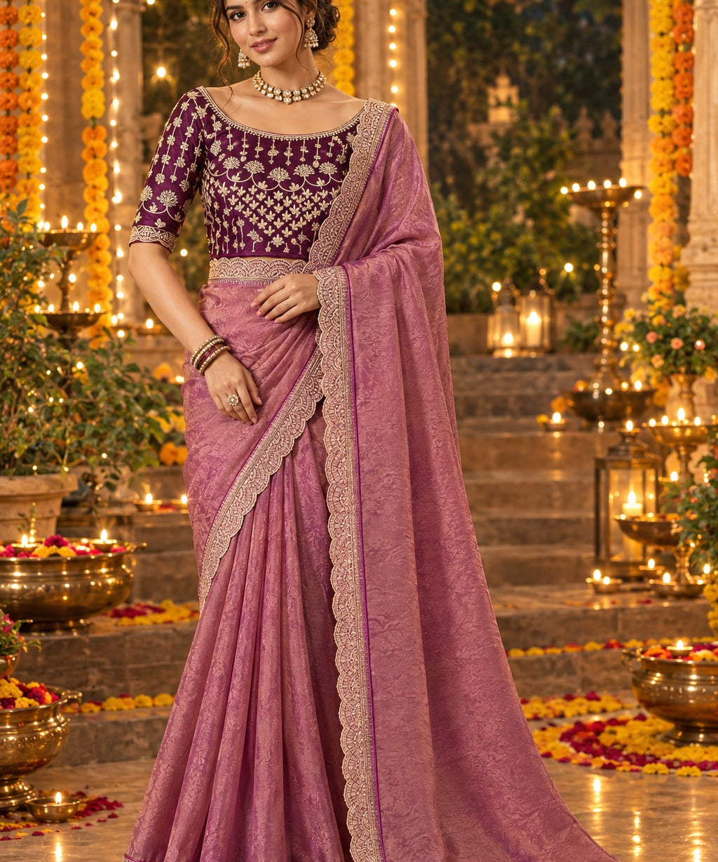 Elegance Nc moss Silk Saree