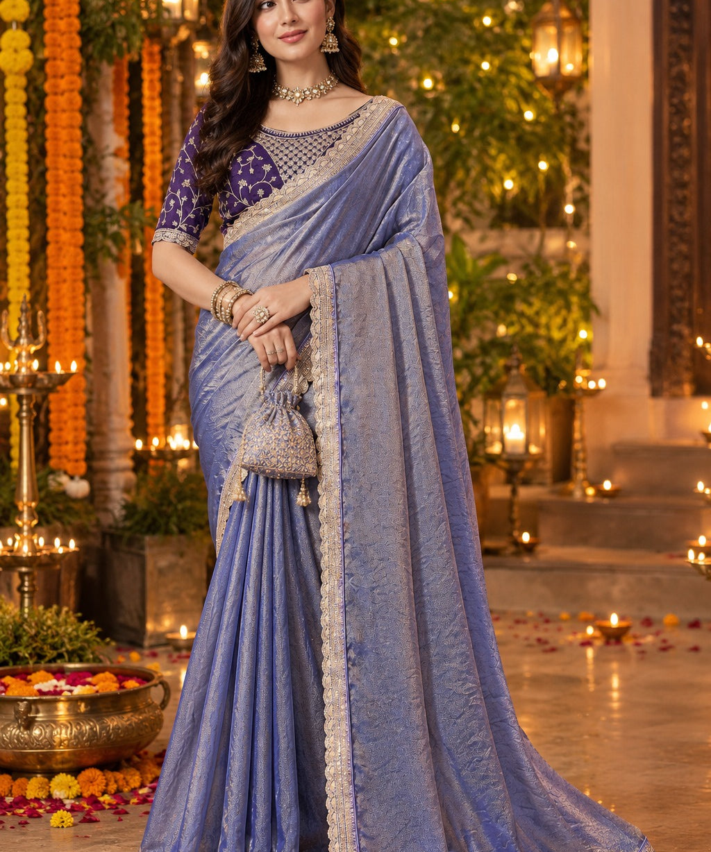 Elegance Nc moss Silk Saree