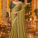 Elegance Nc moss Silk Saree