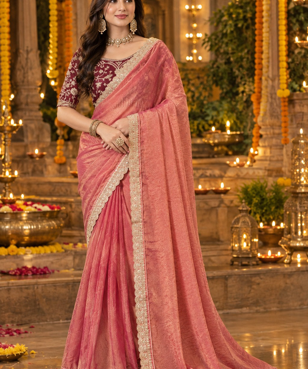 Elegance Nc moss Silk Saree