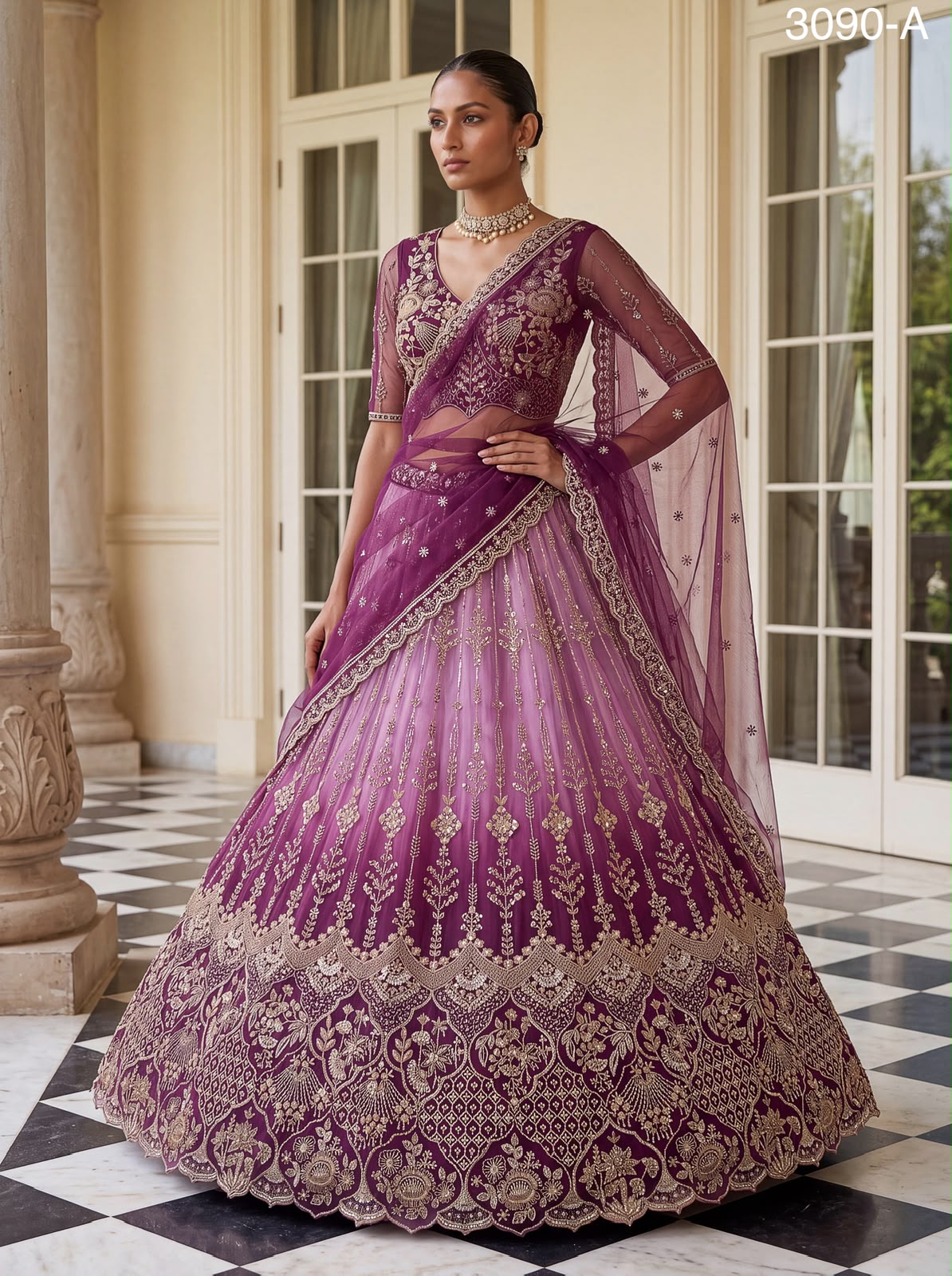 Attractive Bridal Shaded Lehenga