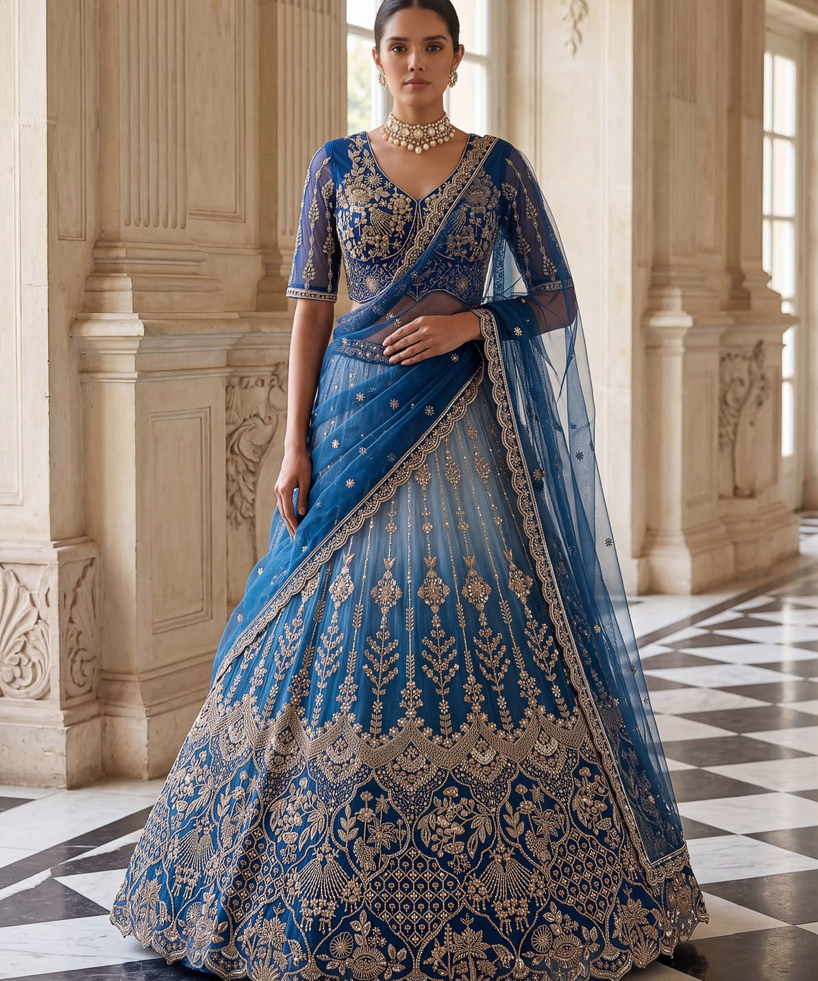 Attractive Bridal Shaded Lehenga