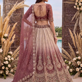 Astonishing Art Of Work Shaded Lehenga