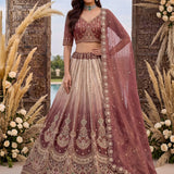 Astonishing Art Of Work Shaded Lehenga