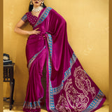 Traditional Pure Ajrakh Saree
