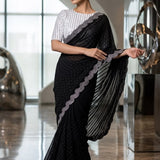 Kavya Georgette Sworvski Diamond Saree