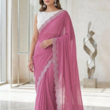 Kavya Georgette Sworvski Diamond Saree