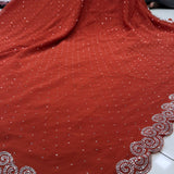 Kavya Georgette Sworvski Diamond Saree