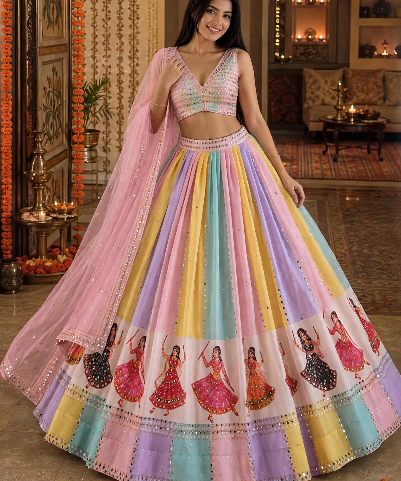 Navratri Special Georgette Lehenga Choli