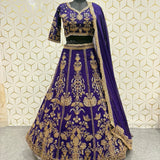 Royal Blue Grand Embroidered Lehenga