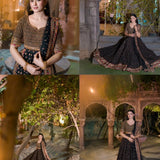 Black Traditional Gamthi Silk Lehenga