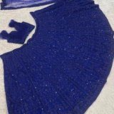 Bluish Light Up Sequence Work Lehenga