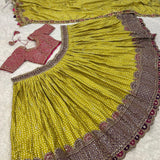 Aesthetic Gaju Silk Wedding Lehenga