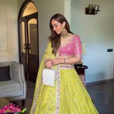 Aesthetic Gaju Silk Wedding Lehenga