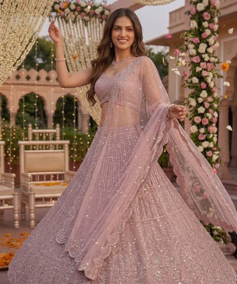 Exquisite Georgette Embroidered Lehenga