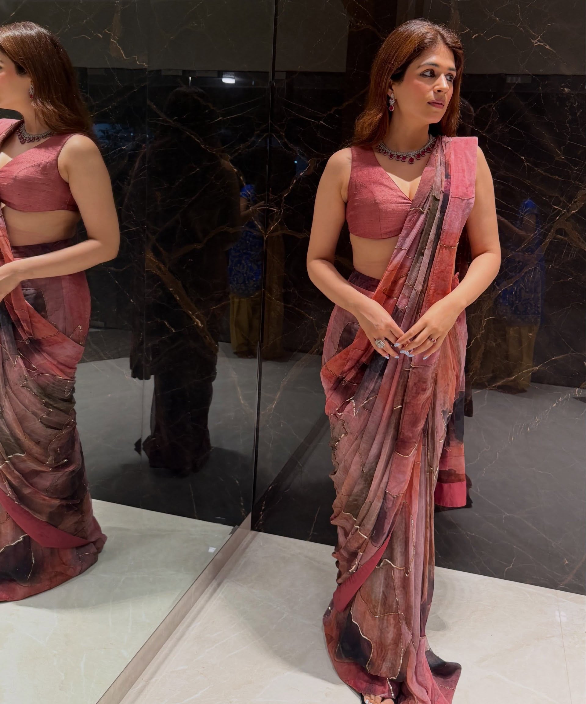 Beautiful Tebi Silk Printed Saree